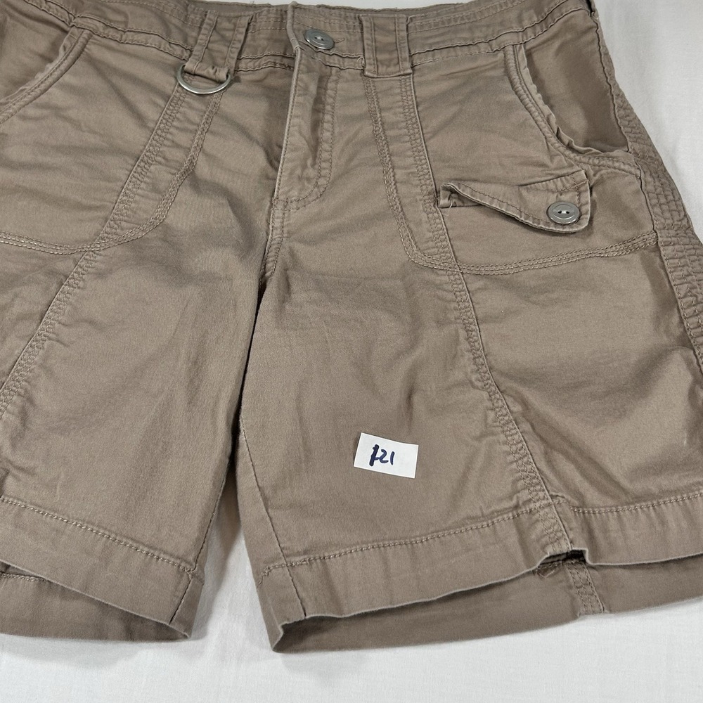 Style & Co Womens Cargo Shorts Size 8 Khaki Stretch Utility 6.5" Inseam EUC - Picture 9 of 9